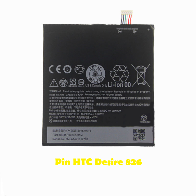 Pin HTC Desire 826 D826W, Thay Pin Điện Thoại HTC D826W