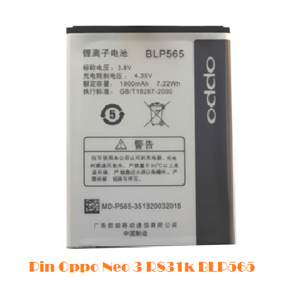 Pin Oppo Neo 3 R831k BLP565