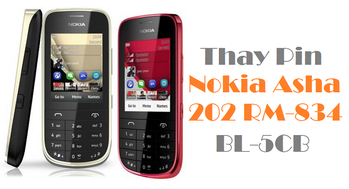 Thay Pin Nokia Asha 202 RM-834 BL-5CB 800mAh