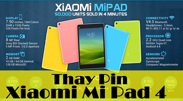 Thay Pin Xiaomi Mi Pad 4 BN60 6010mAh