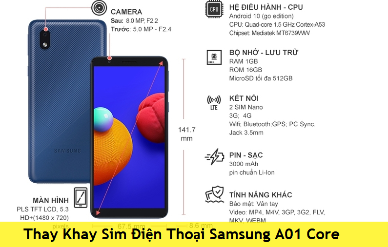 Thay Khay Sim Điện Thoại Samsung A01 Core