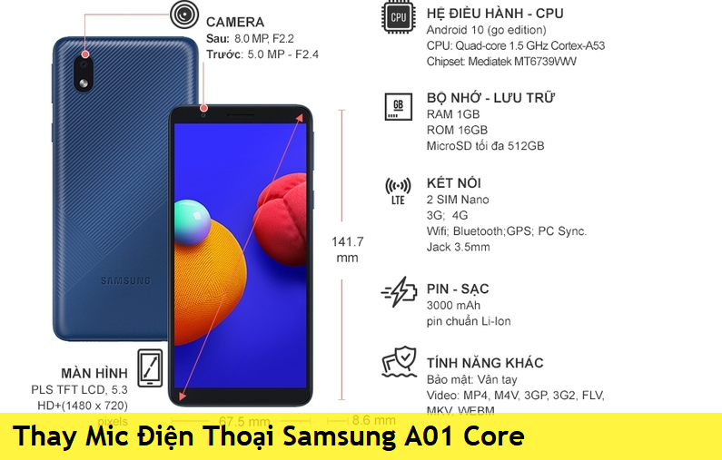 Thay Mic Điện Thoại Samsung A01 Core