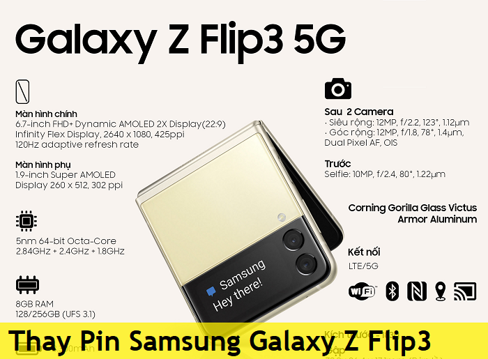 Thay Pin Samsung Galaxy Z Flip3