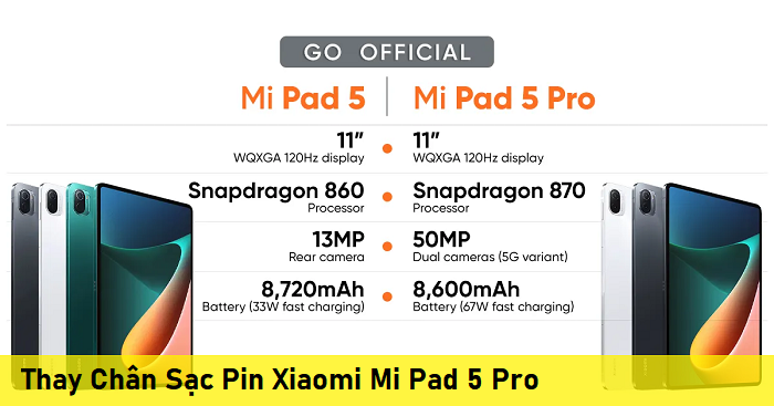 Thay Chân Sạc Pin Xiaomi Mi Pad 5 Pro