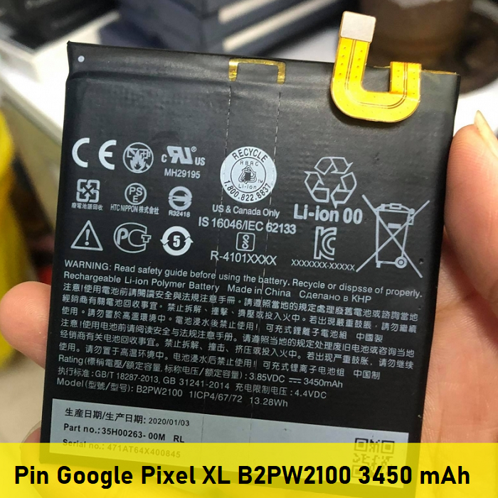 Pin Google Pixel XL B2PW2100 3450 mAh