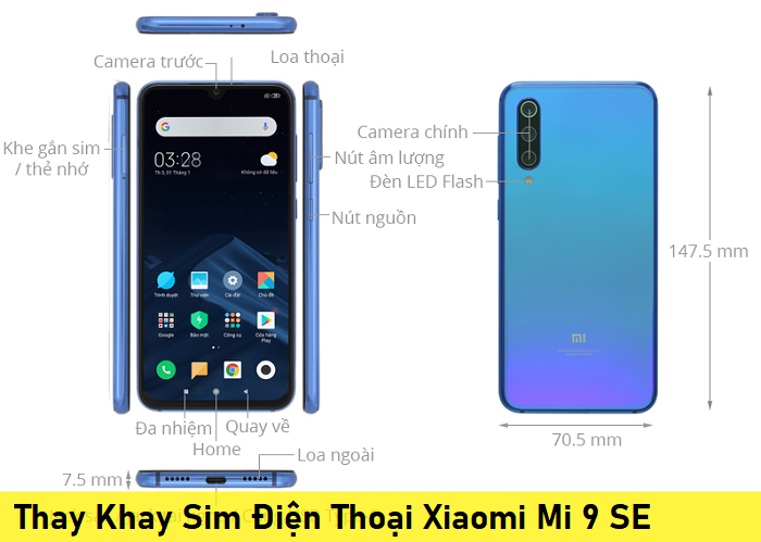 Thay Khay Sim Điện Thoại Xiaomi Mi 9 SE