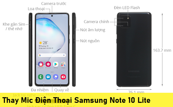 Thay Mic Samsung Note 10 Lite