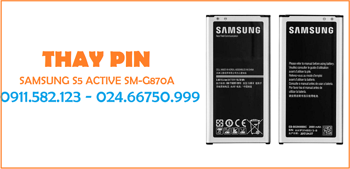 Pin Điện Thoại Samsung S5 Active EB-BG900BBE 2800mAh