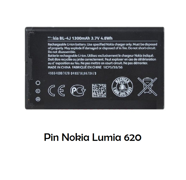 Pin Lumia 620 Microsoft Nokia BL-4J 1200mAh