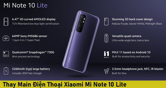 Thay Main Điện Thoại Xiaomi Mi Note 10 Lite