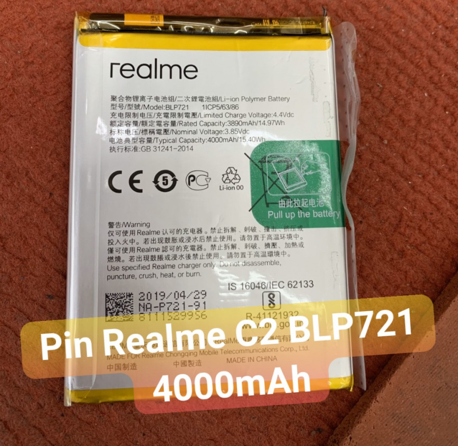 Pin Điện Thoại Realme C2 BLP721 4000mAh