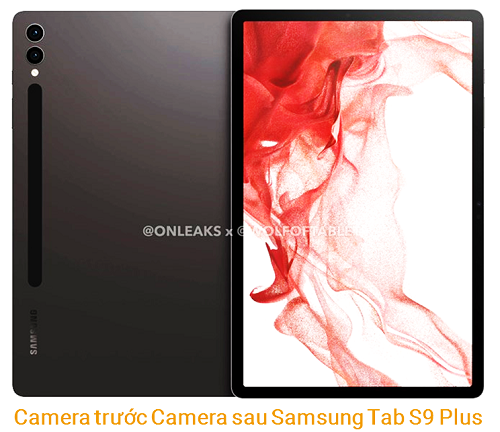 Camera trước Camera sau Samsung Tab S9 Plus