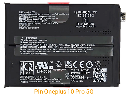 Pin Oneplus 10 Pro 5G