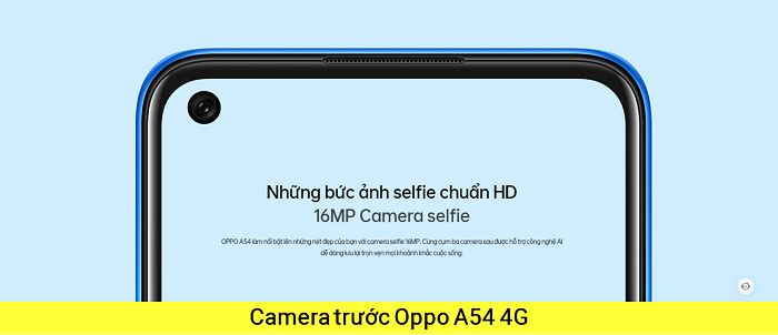 Camera trước Camera sau Oppo A54 4G