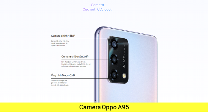 Camera trước camera sau Oppo A95 