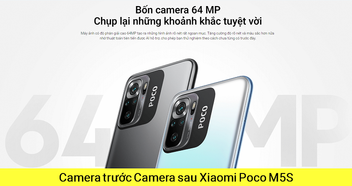 Camera trước Camera sau Xiaomi Poco M5S