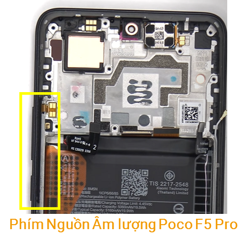 Phím Bấm Âm Lượng Volume Poco F5 Pro