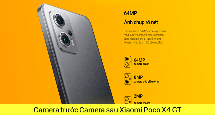Thay Camera trươc Camera sau Xiaomi Poco X4 GT