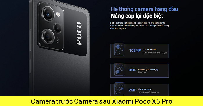 Camera trước Camera sau Xiaomi Poco X5 Pro 5G