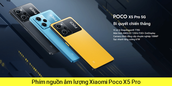 Phím Nguồn Âm lượng Poco X5 Pro 5G