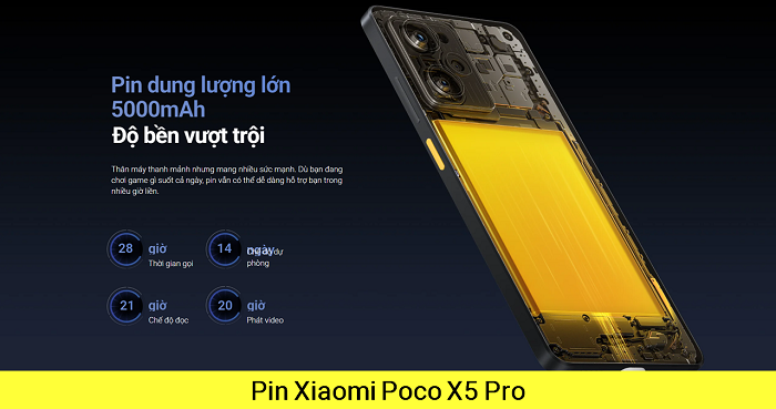 Pin Xiaomi Poco X5 Pro 5G