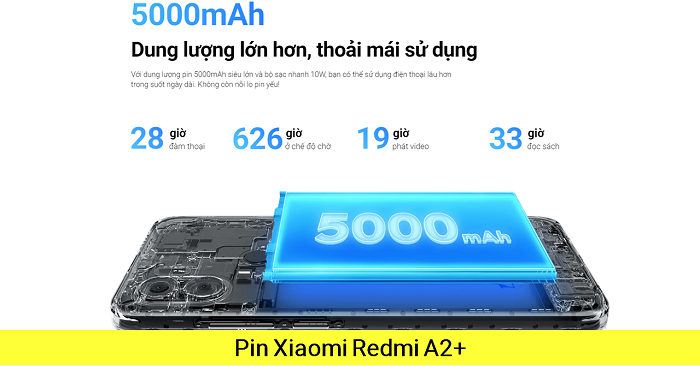 Thay Pin Redmi A2+ Pin Xiaomi 