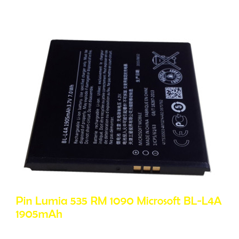Pin Lumia 535 RM 1090 Microsoft BL-L4A 1905mAh