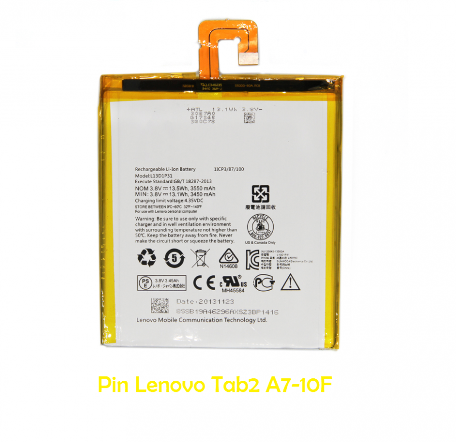 Pin Lenovo Tab2 A7-10F