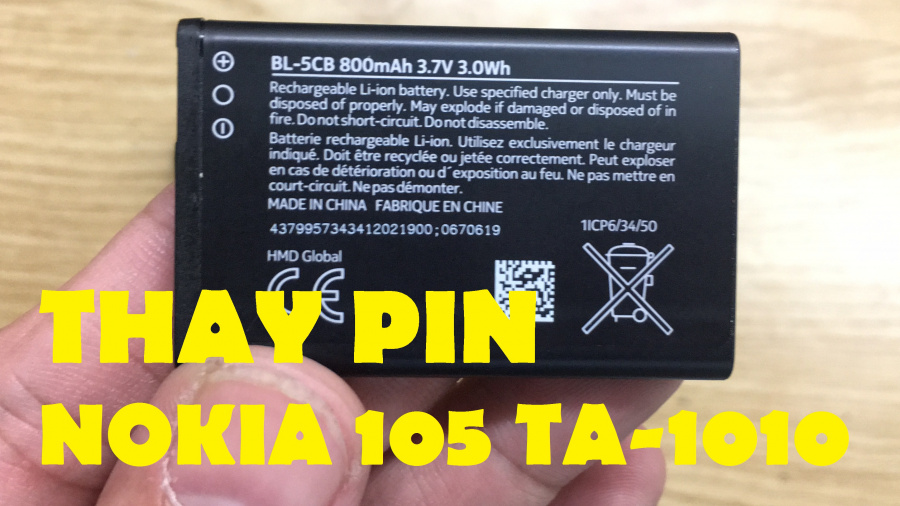 Pin Nokia 105 TA-1010 BL-5CB 800mAh