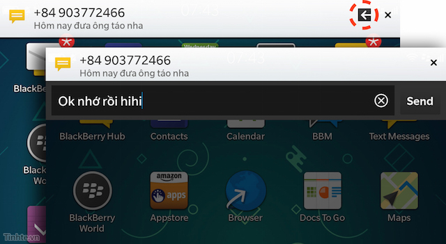 gui tin nhan blackberry