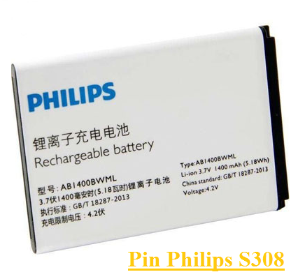 Pin Philips S308 ABI400BWML