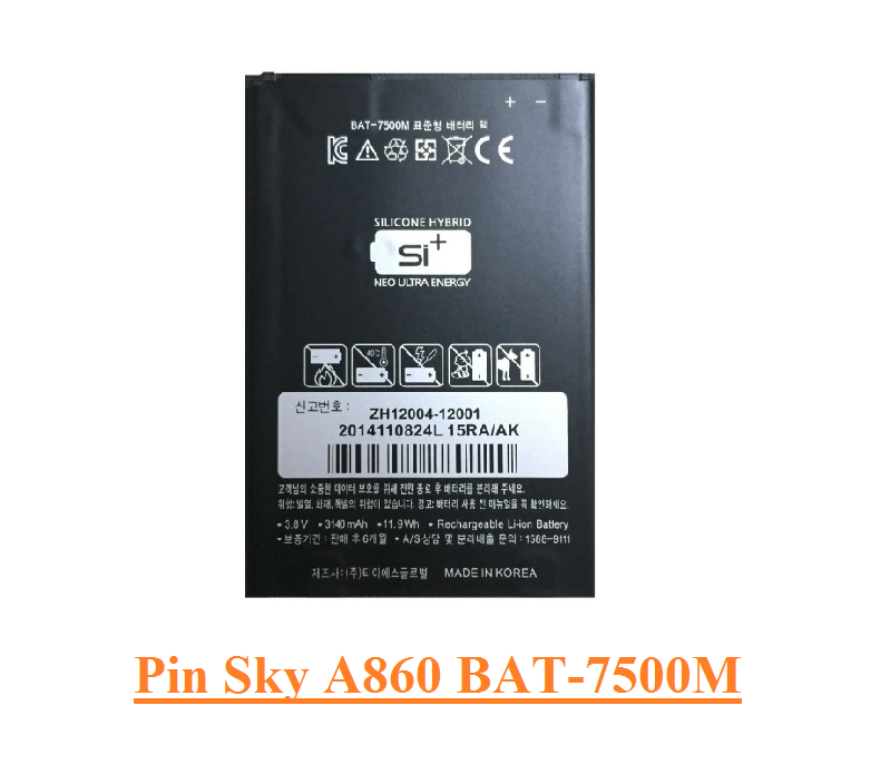 Pin Sky A860 BAT-7500M 3140mAh