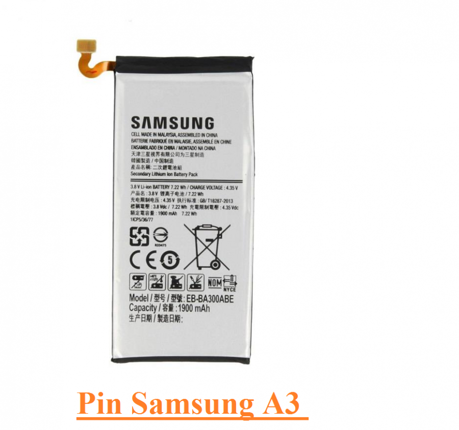 Pin Samsung Galaxy A3 EB-BA300ABE 1900mAh