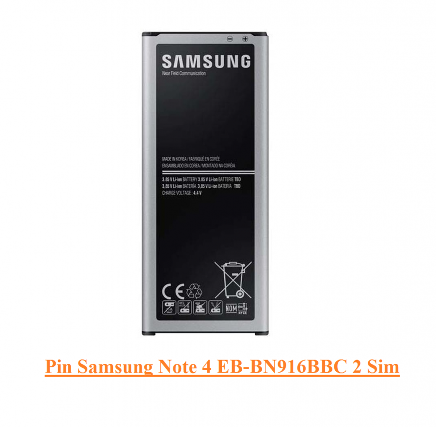Pin Samsung Galaxy Note 4 EB-BN916BBC 2 Sim 3220mAh