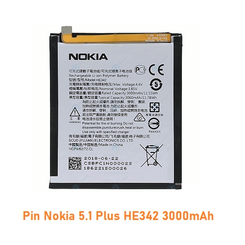 Pin Nokia 5.1 Plus X5 HE342 3000mAh