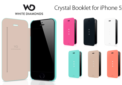 Bao da Iphone 5S White Diamond đính đá Swarovski
