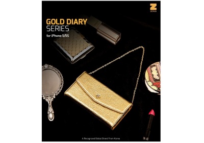 Bao da Iphone 5S Zenus Gold Diary