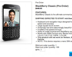 Blackberry Classic giá 449 USD