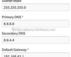 Cách Thay đổi DNS để Trên BB10 để vào các website bị chặn