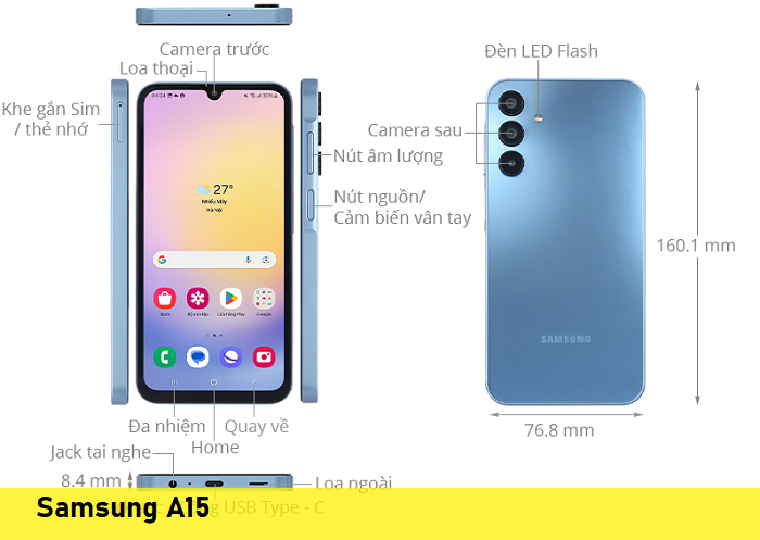 Sửa chữa Samsung A15