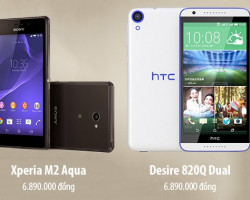 Asus PadFone S , Sony Xperia M2 Aqua , HTC Desire 820Q Dual , Samsung Galaxy A3 Duos so sánh cấu hình và thiết kế